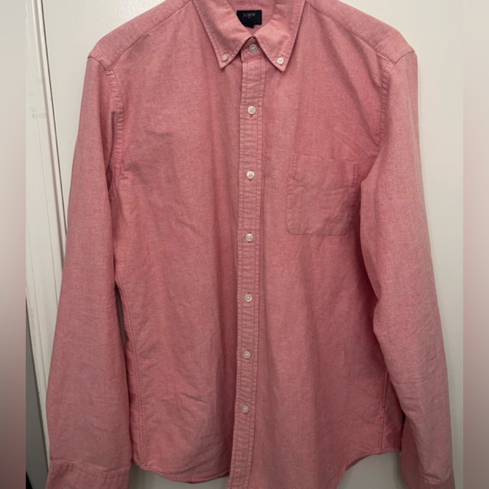 J. Crew Men's Casual Rose Button-Down Shirt